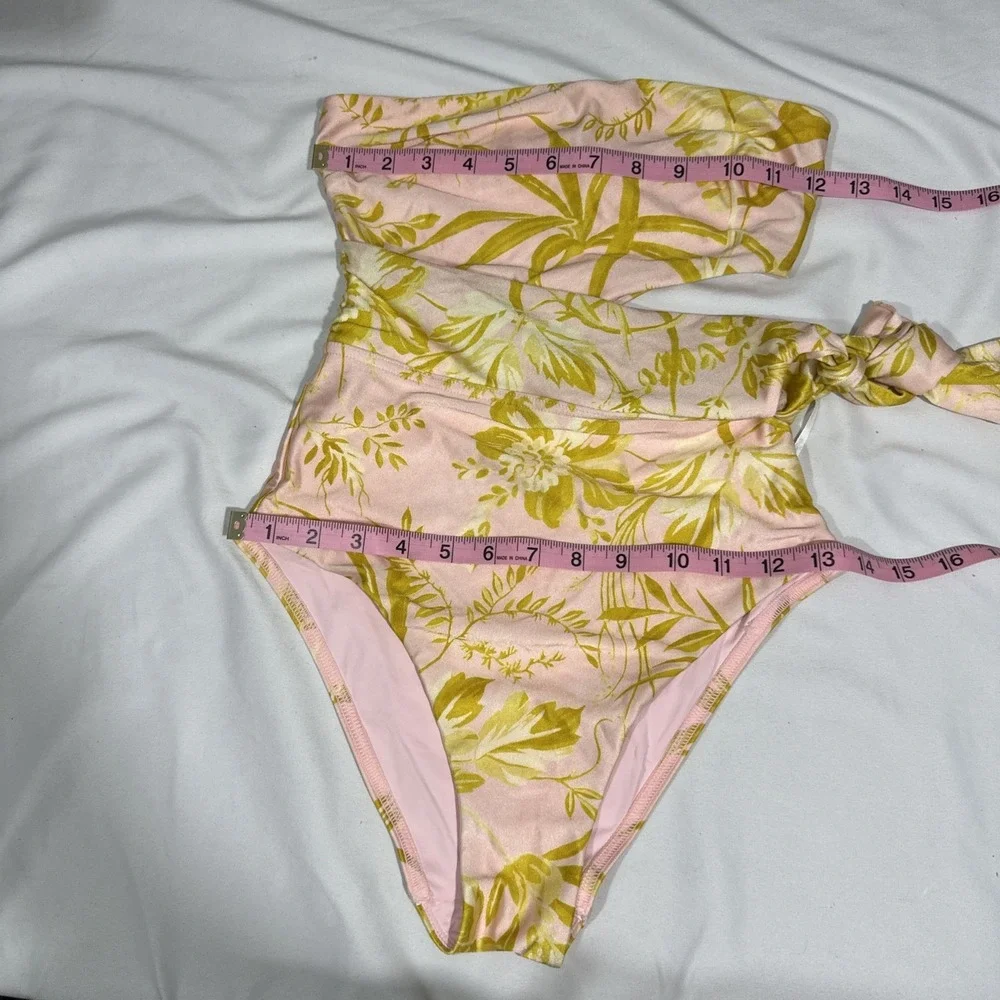 NWT ZIMMERMANN [ 2-4 US ] Golden Floral Print Scarf Tie One-Piece Swimsuit U1934 - Picture 4 of 12
